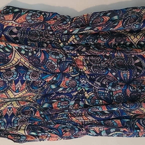 Lara Guidotti Silk Blend Floral Paisley Sleeveless Maxi Dress Sz L Boho Flowy - Picture 5 of 13